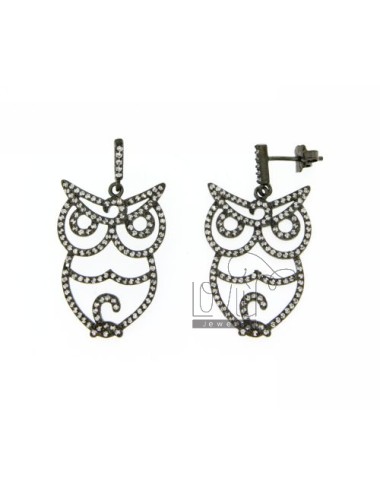 Pendant earrings owl with...