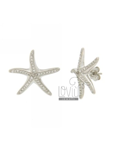 Starfish lobe earrings with...
