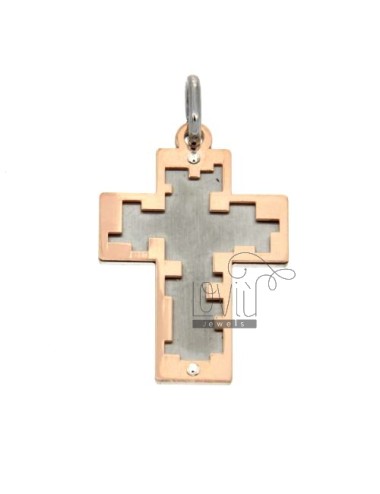 Rose gold plated cross...