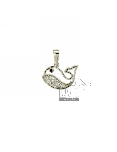 Pendant whale 10x13 mm in...