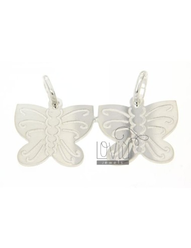 Butterflies in silver charm...