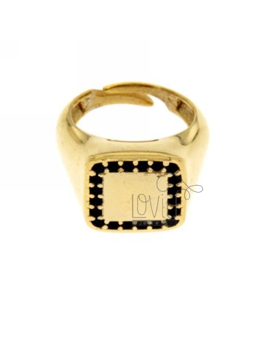 Pinky ring square gold...