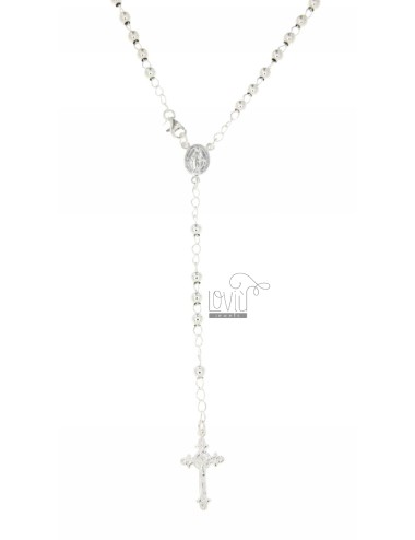 Rosary bead necklace with...