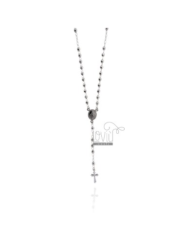Rosary necklace with 4 mm...