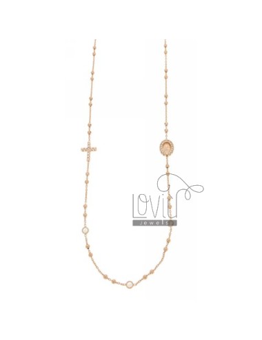 Collier rose gold plated...