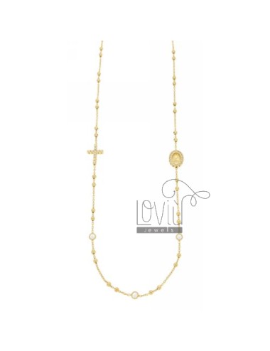 Round rosary necklace with...