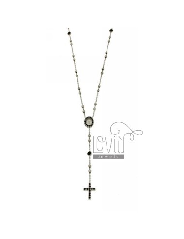 Collana rosario con croce,...