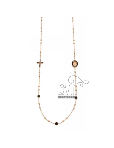 Collier rose gold plated...