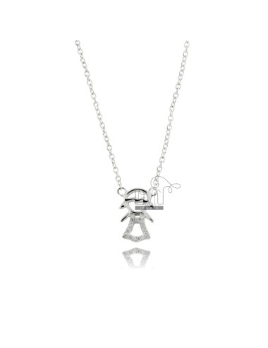 Childs heart necklace in ag...