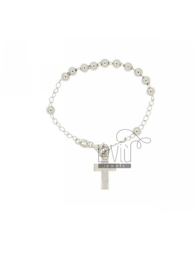 Rosary bracelet with smooth...