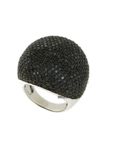 Anello cupola pave in ag...
