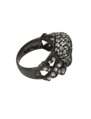 Skull ring in silver plated...