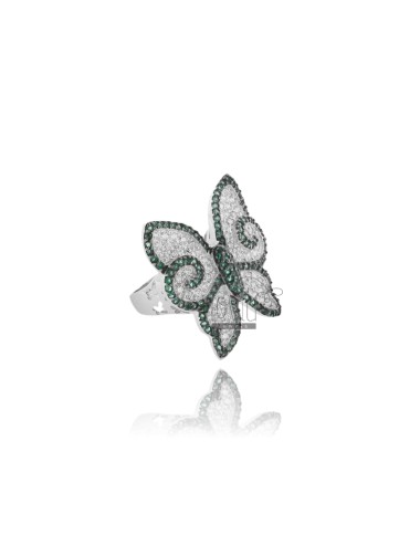 Butterfly ring in ag...