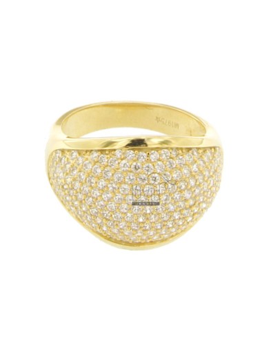 Ag dome ring in gold plated...