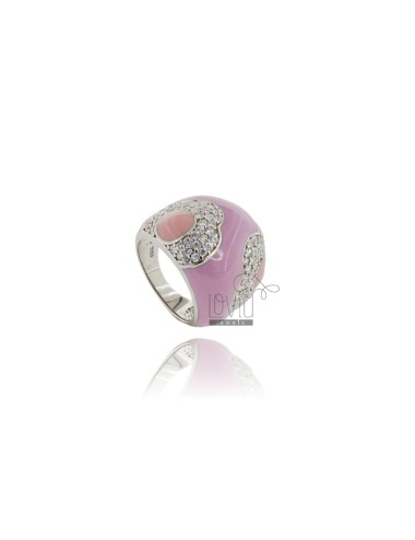 Band ring with flowers in...