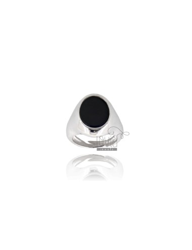 Ring with oval stone mm...
