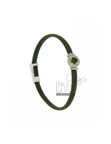 Olive green rubber bracelet...