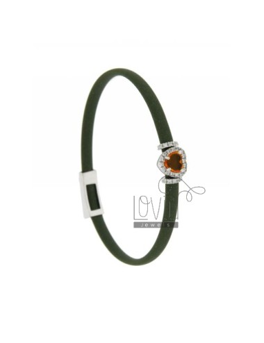 Olive green rubber bracelet...
