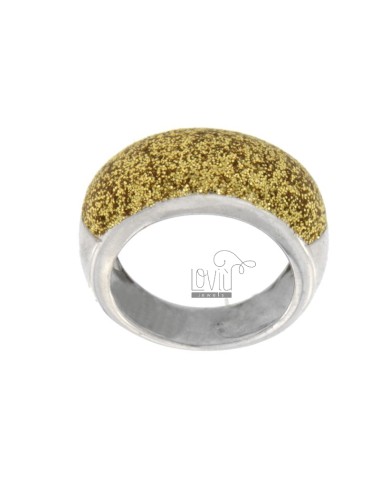 Enamel ring with gold...