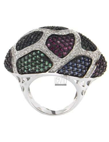 Spotted zirconia ring with...