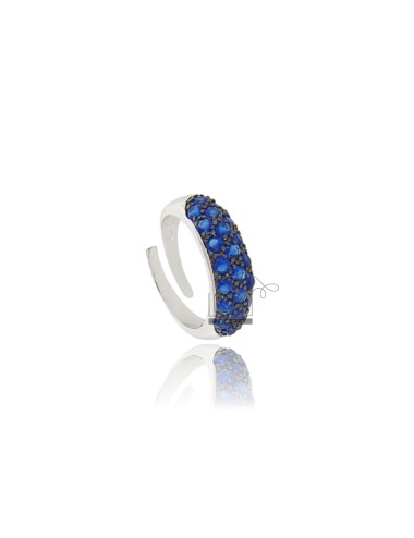 Ring band 7 mm in blue with...
