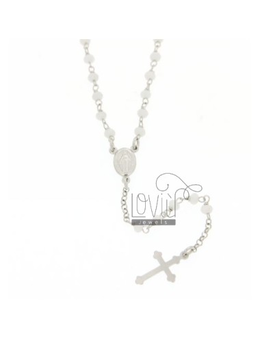Rosary necklace with white...