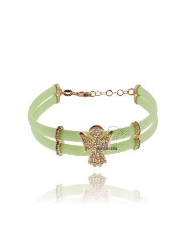 Light green rubber bracelet...
