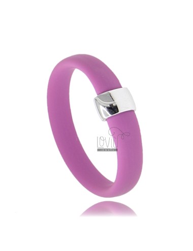 Ring in fuchsia rubber with...