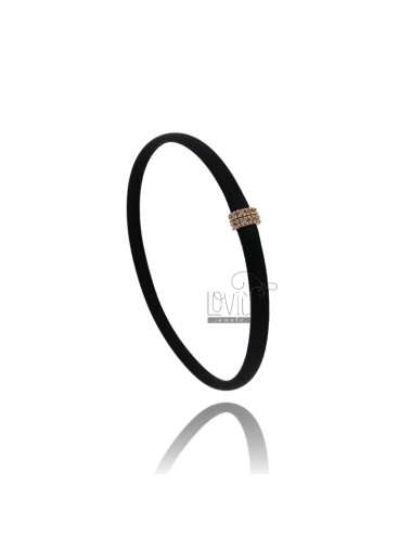 Black rubber bracelet with...