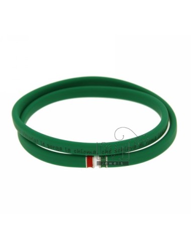 Armband aus grünem gummi...