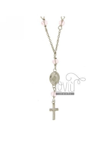Rosary necklace baby cable...