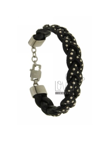 Bracelet leather braid 15...