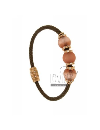 Bracelet leather braid 3...