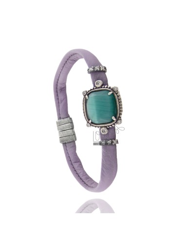Bracelet in lilac leather,...