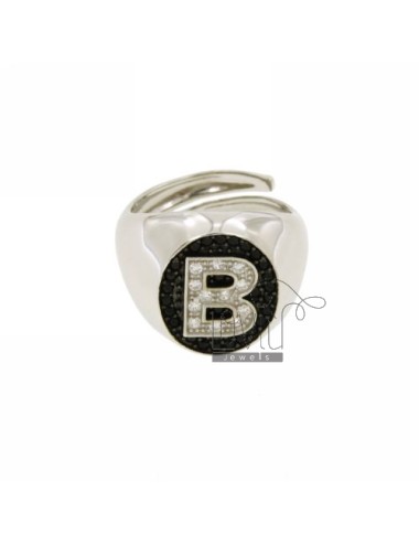 Letter b ring with white...