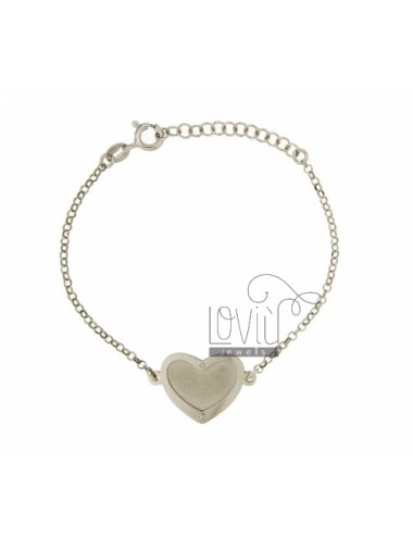 Rolo bracelet with heart...