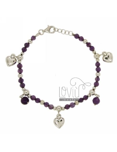 Bracelet with stones purple...