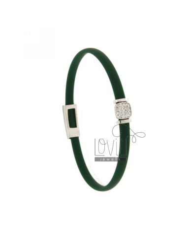 Bracelet in green rubber...