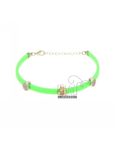 Bracelet in rubber green...