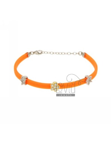 Rubber bracelet orange fluo...