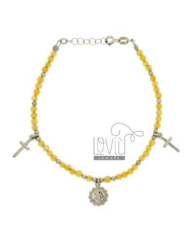 Bracelet with stones yellow...