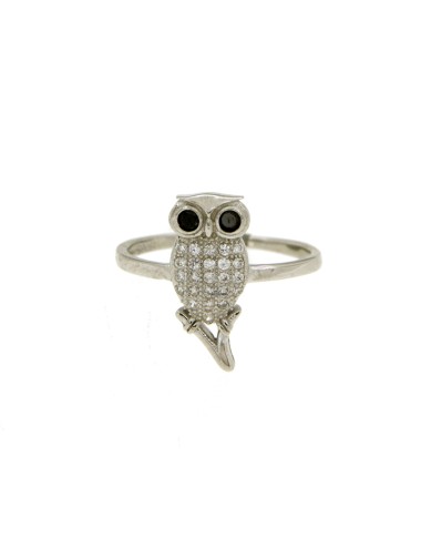 Owl ring in silber rhodium...