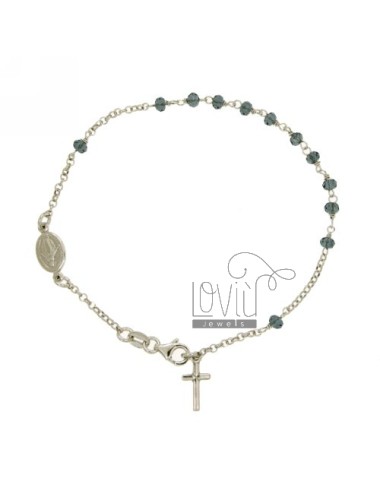 Bracelet rosary with blue...