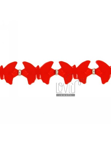Butterflies bracelet in red...