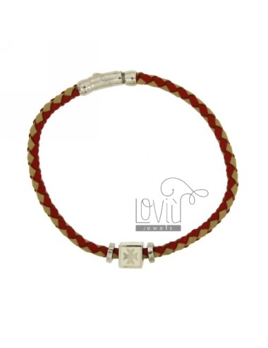 Bracelet in red leather...