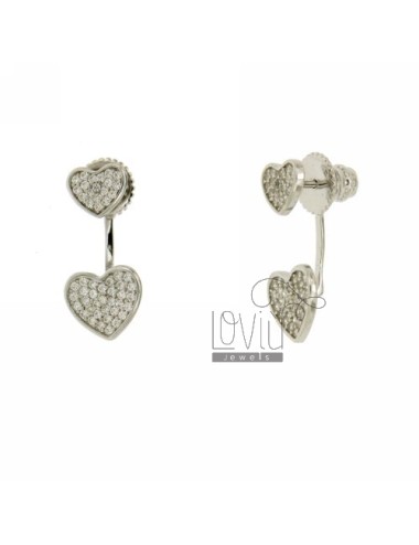 Suspended ear cuff heart...
