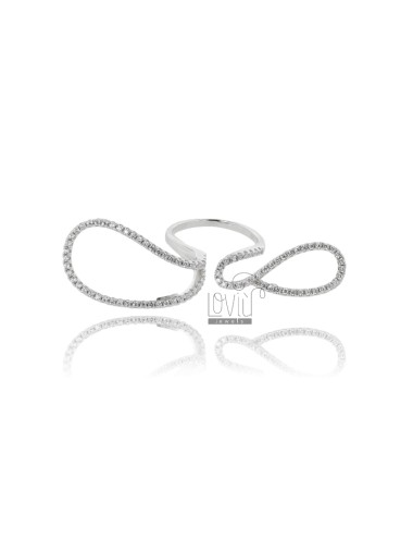 Wire drops ring aus silber...