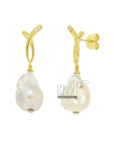 Earrings pearl baroque...