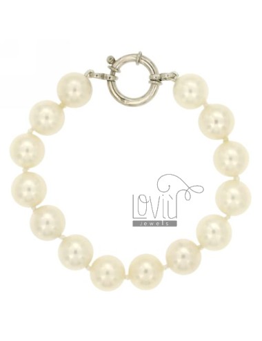 Bracelet 12 mm pearl white...