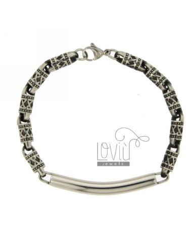 Bracelet steel plate with...